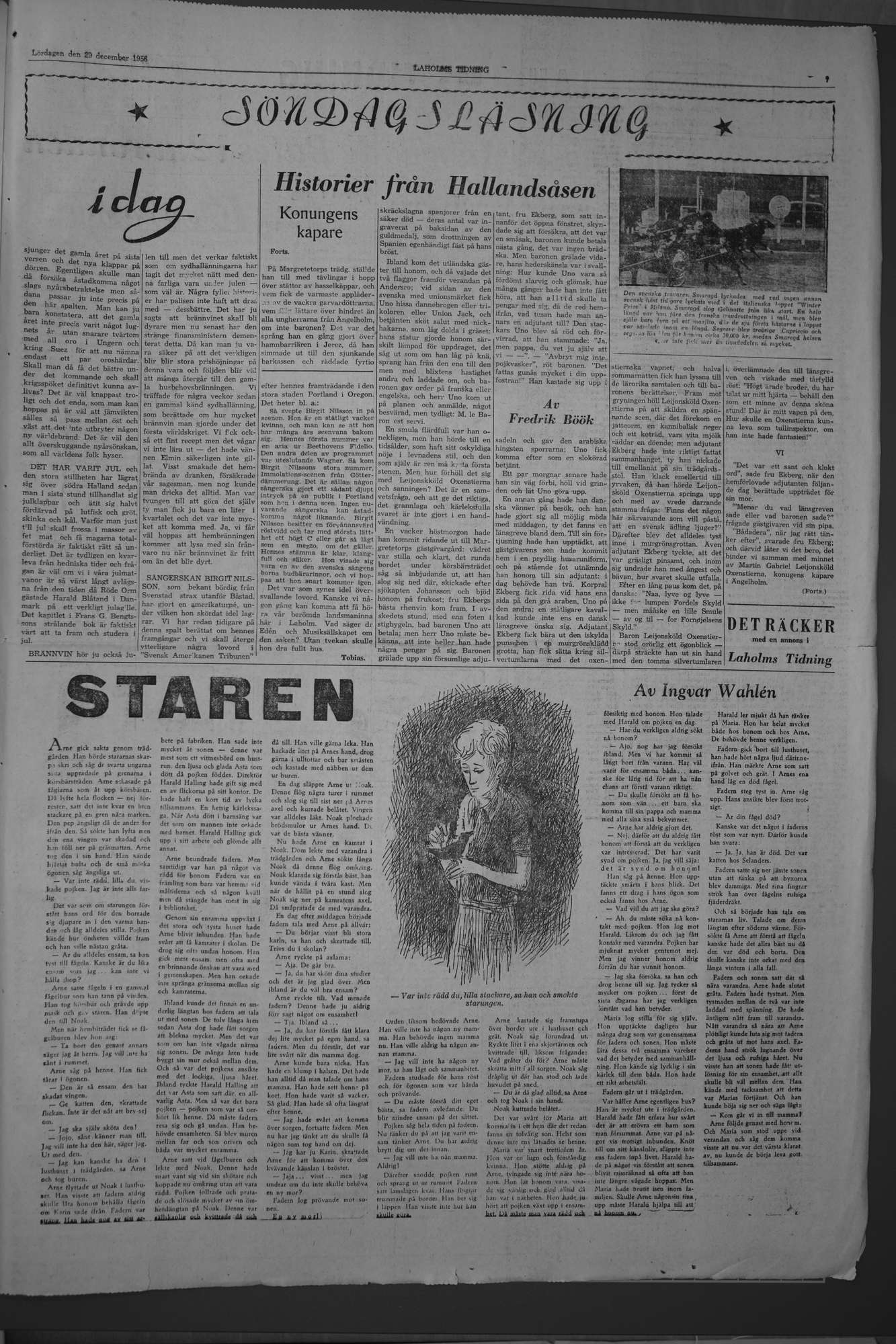 Laholms Tidning Lördag 29 december 1956, sida 7