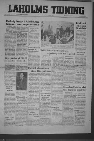 Förstasidan, Onsdag 29 februari 1956