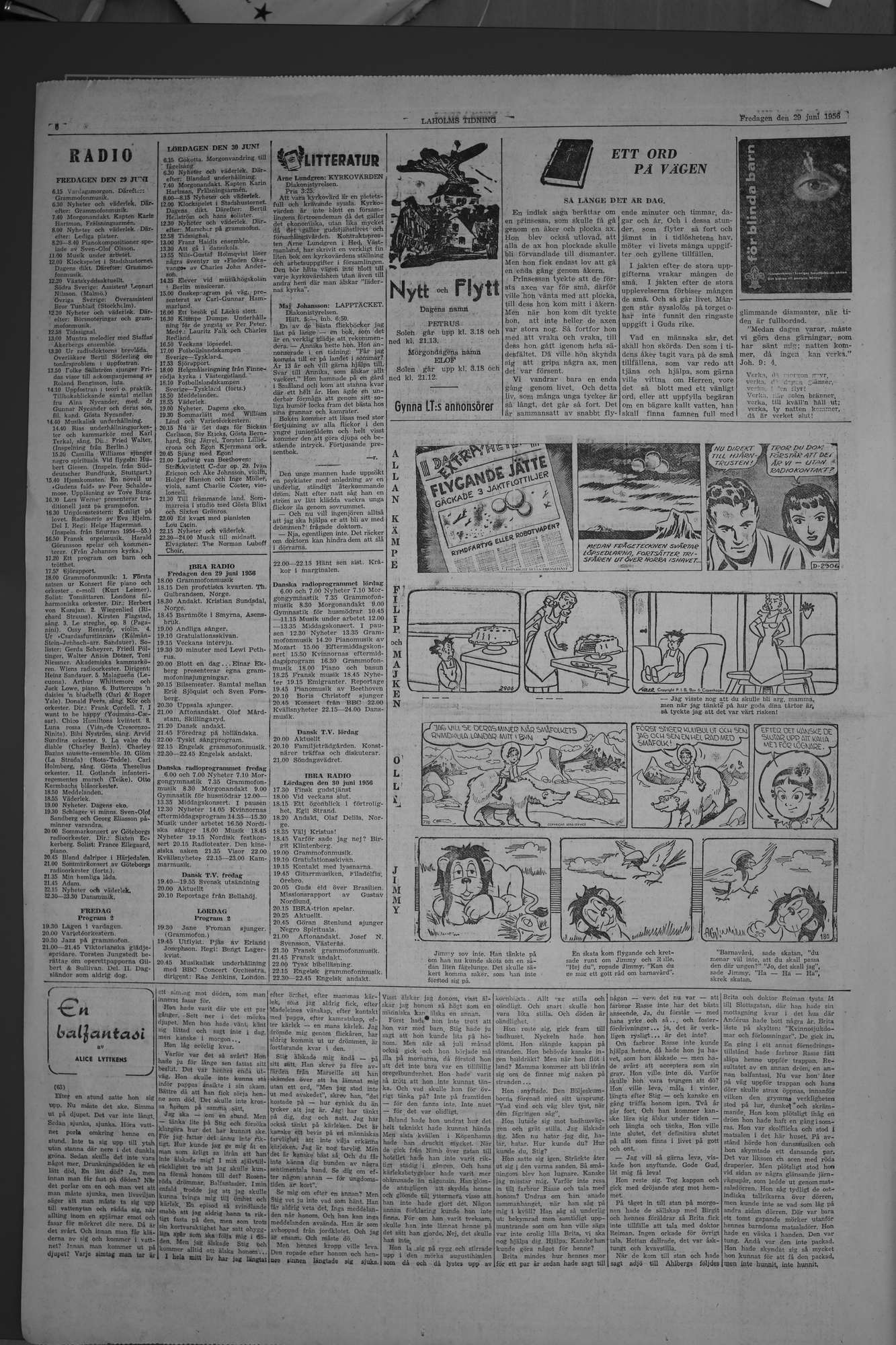 Laholms Tidning Fredag 29 juni 1956, sida 6