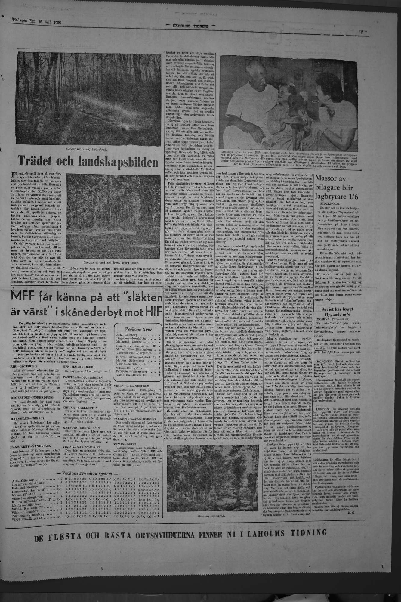 Laholms Tidning Tisdag 29 maj 1956, sida 7