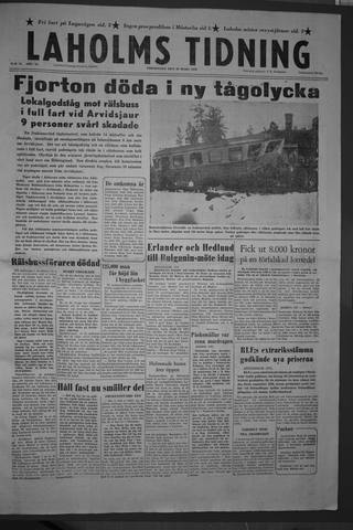 Förstasidan, Torsdag 29 mars 1956