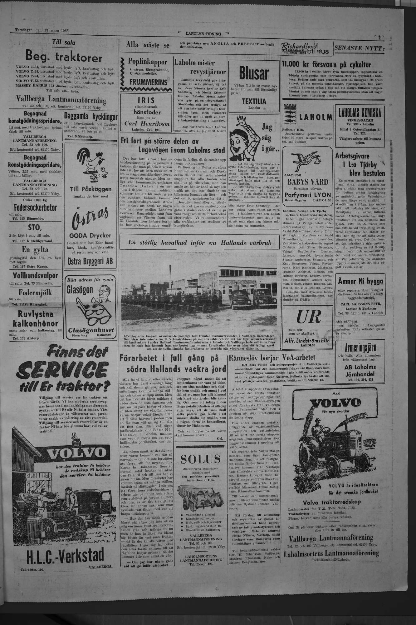Laholms Tidning Torsdag 29 mars 1956, sida 3