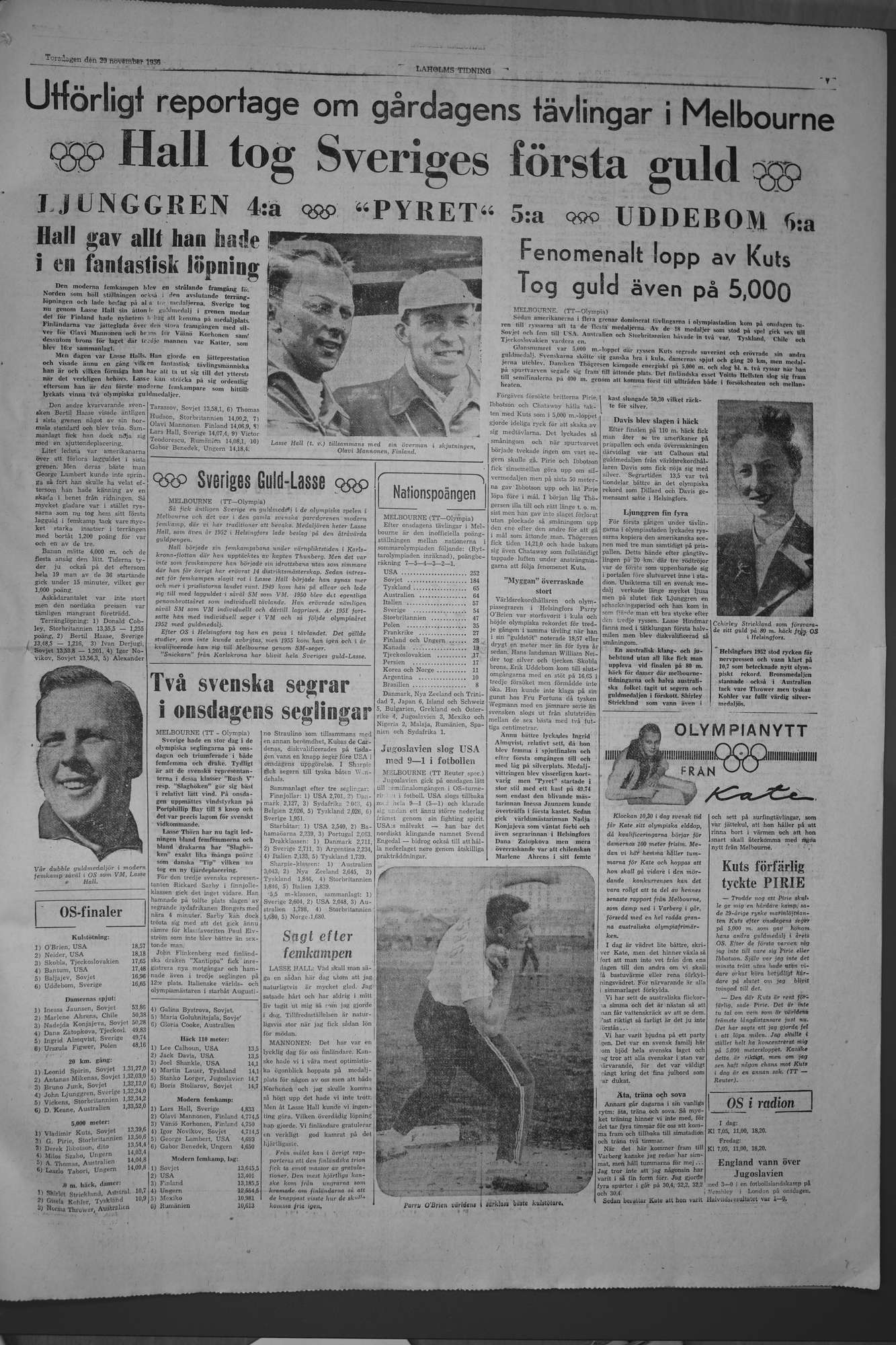 Laholms Tidning Torsdag 29 november 1956, sida 7