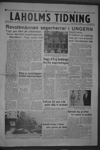 Förstasidan, Måndag 29 oktober 1956