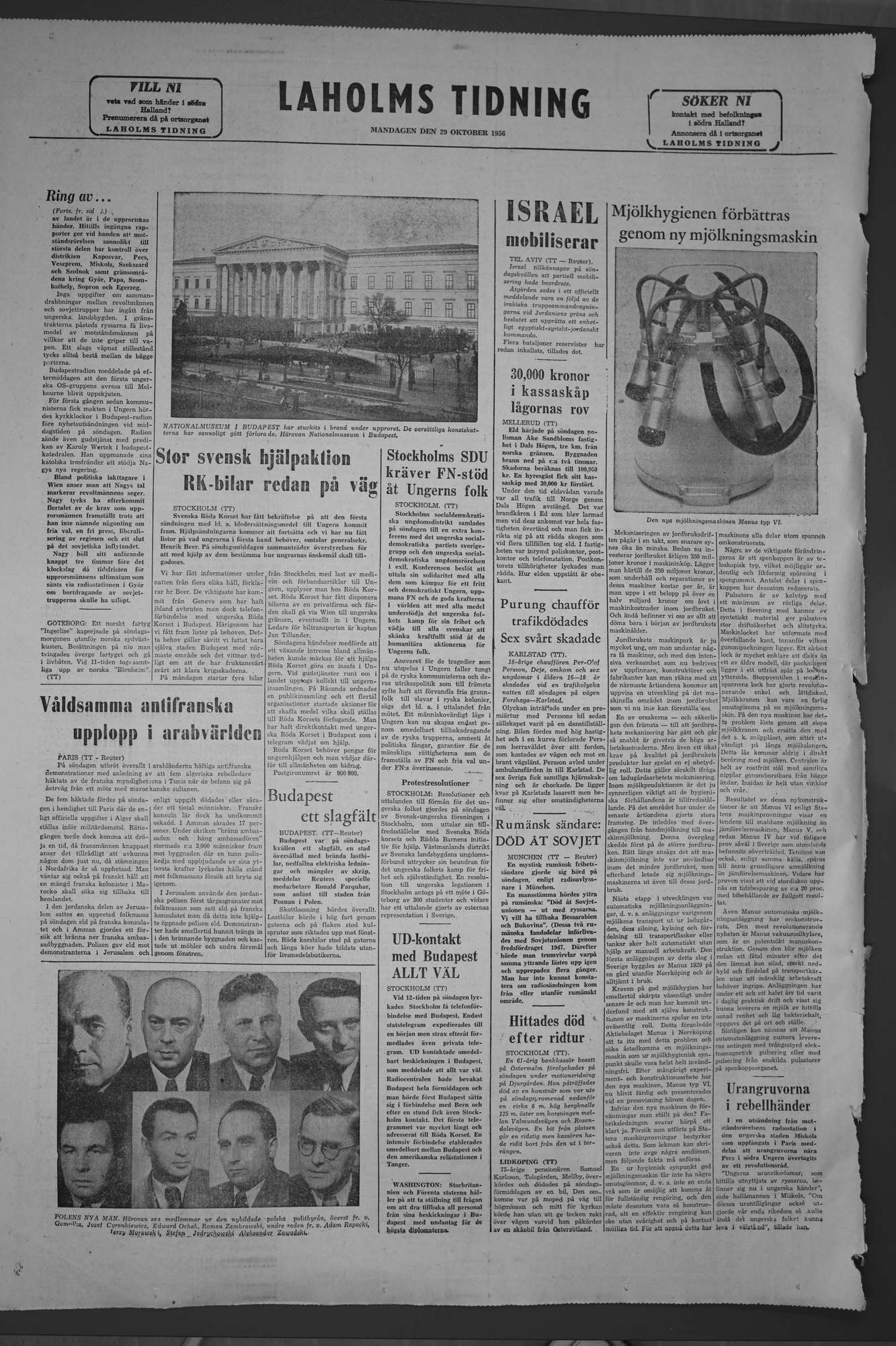 Laholms Tidning Måndag 29 oktober 1956, sida 8