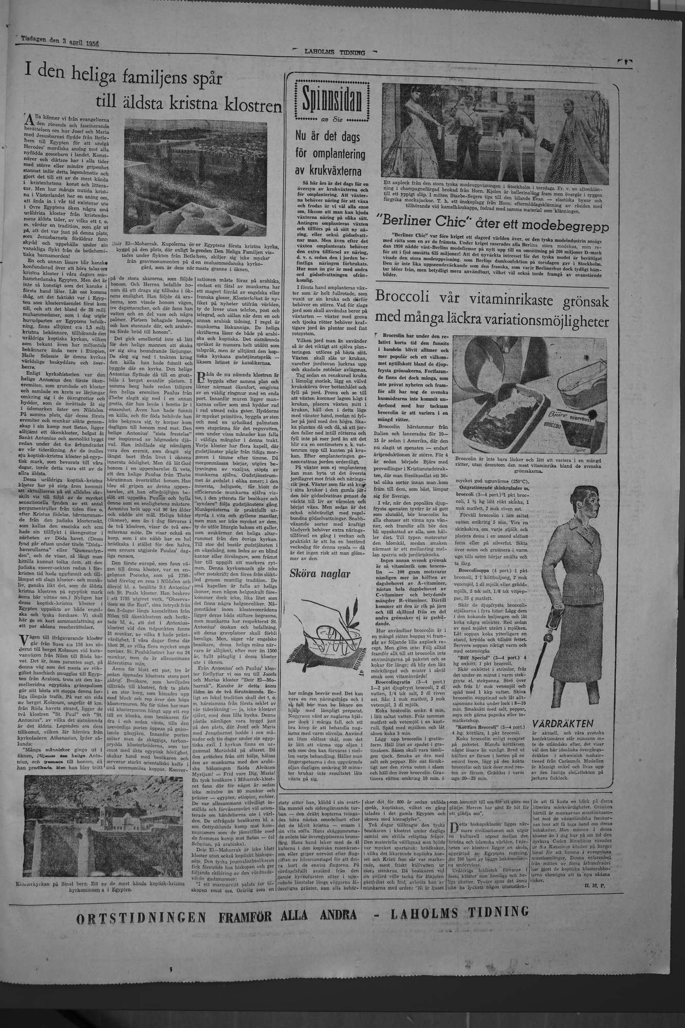 Laholms Tidning Tisdag 3 april 1956, sida 7
