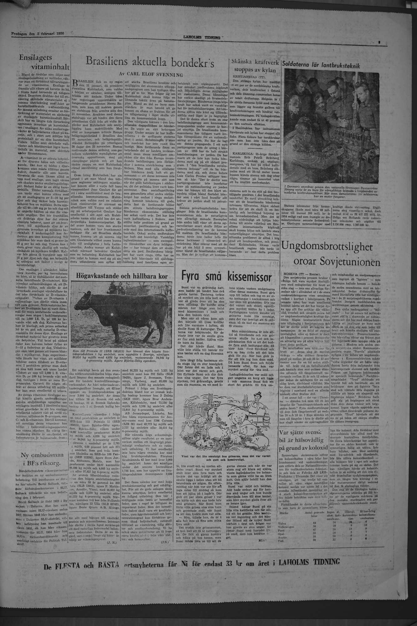 Laholms Tidning Fredag 3 februari 1956, sida 5