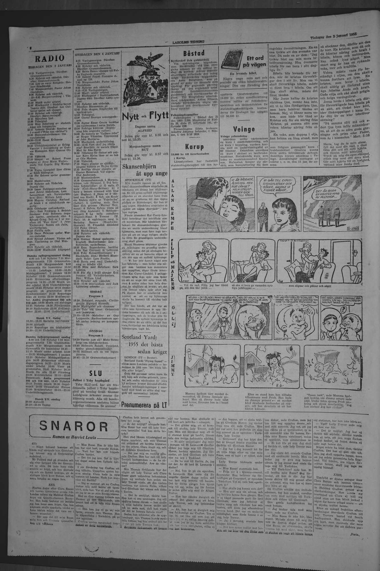 Laholms Tidning Tisdag 3 januari 1956, sida 6