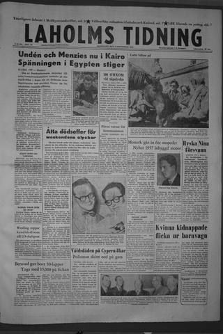 Förstasidan, Måndag 3 september 1956