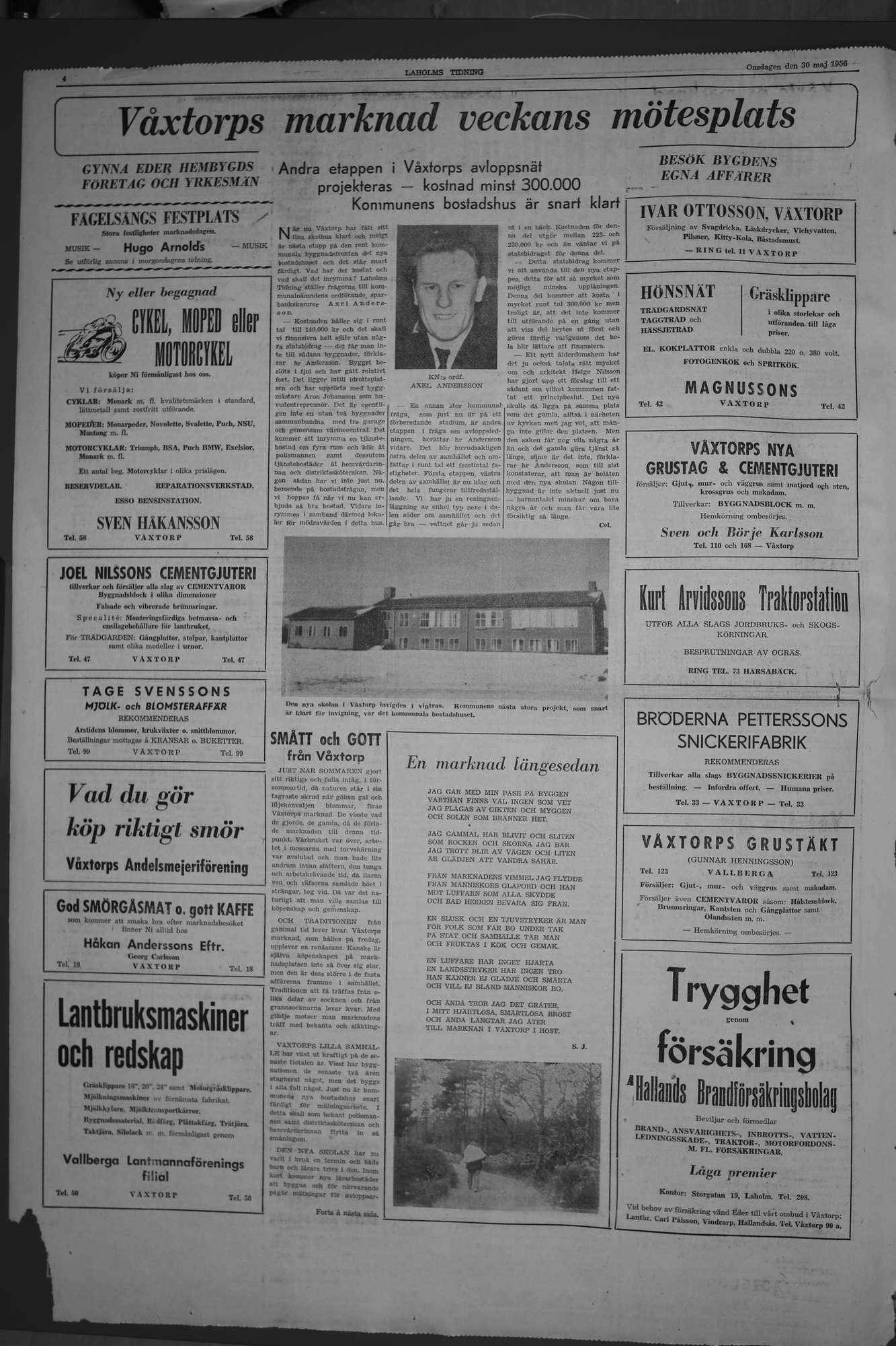 Laholms Tidning Onsdag 30 maj 1956, sida 4