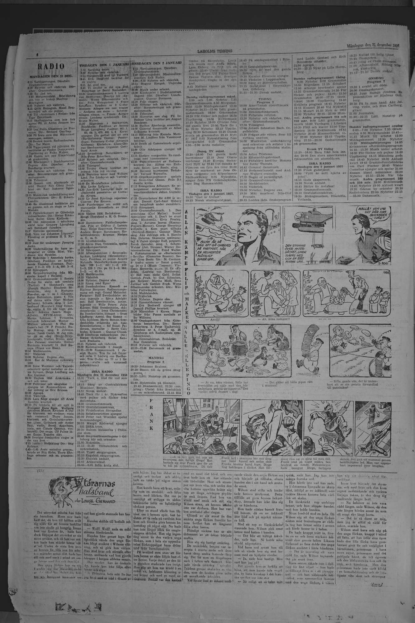 Laholms Tidning Måndag 31 december 1956, sida 6