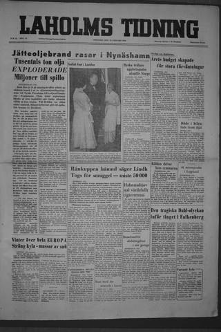 Förstasidan, Tisdag 31 januari 1956