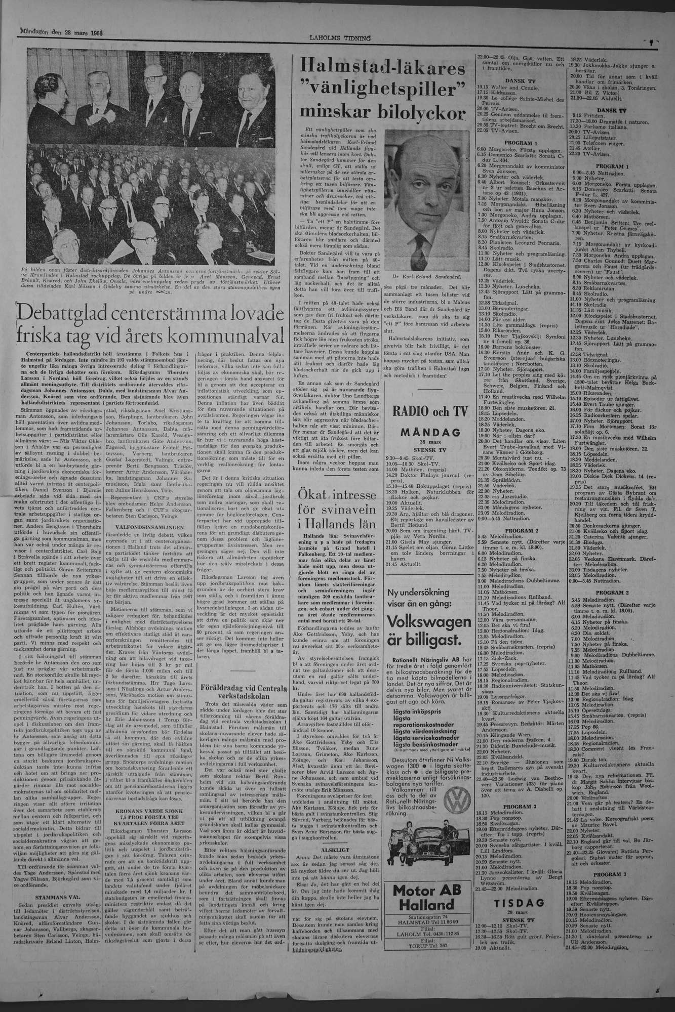 Laholms Tidning Måndag 28 mars 1966, sida 7
