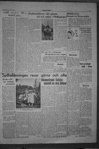 Förstasidan, Tisdag 31 juli 1956
