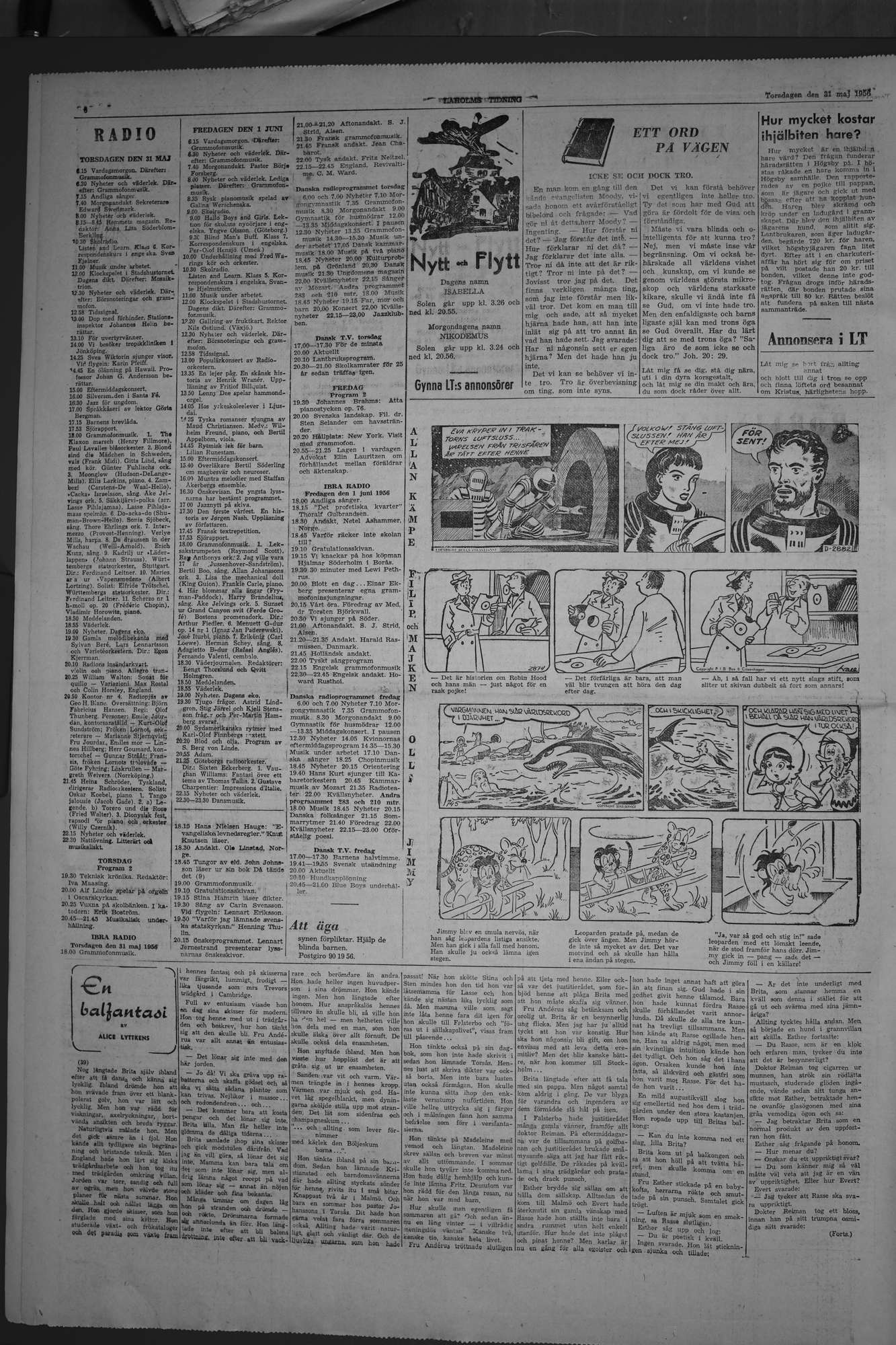 Laholms Tidning Torsdag 31 maj 1956, sida 6
