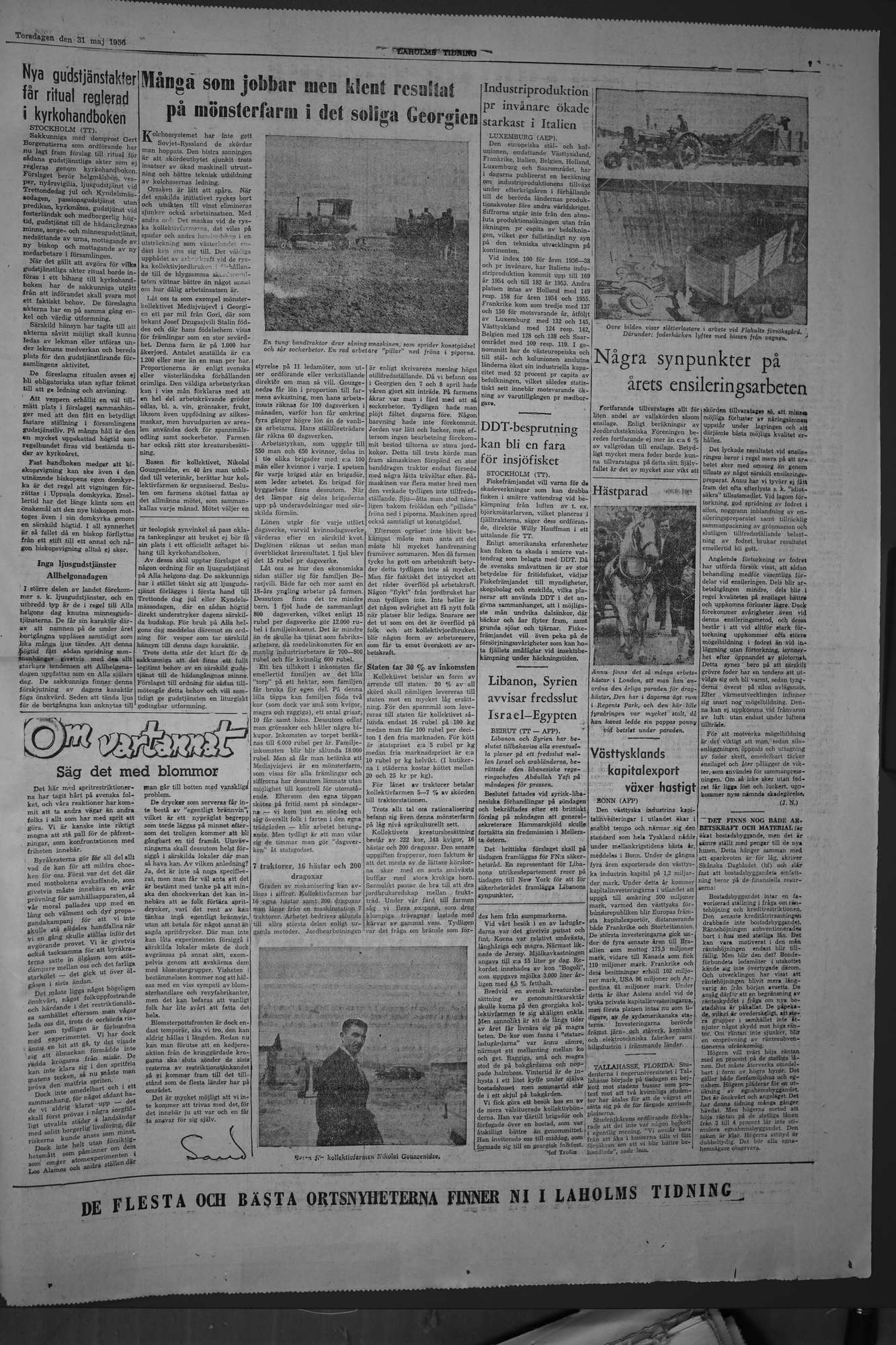 Laholms Tidning Torsdag 31 maj 1956, sida 7
