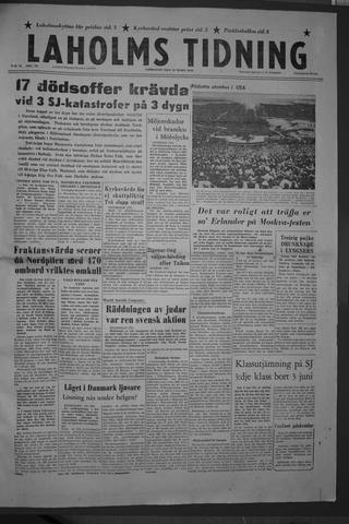 Förstasidan, Lördag 31 mars 1956