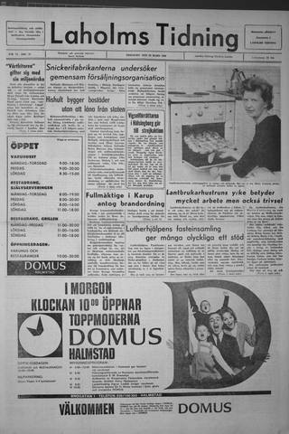 Förstasidan, Tisdag 29 mars 1966