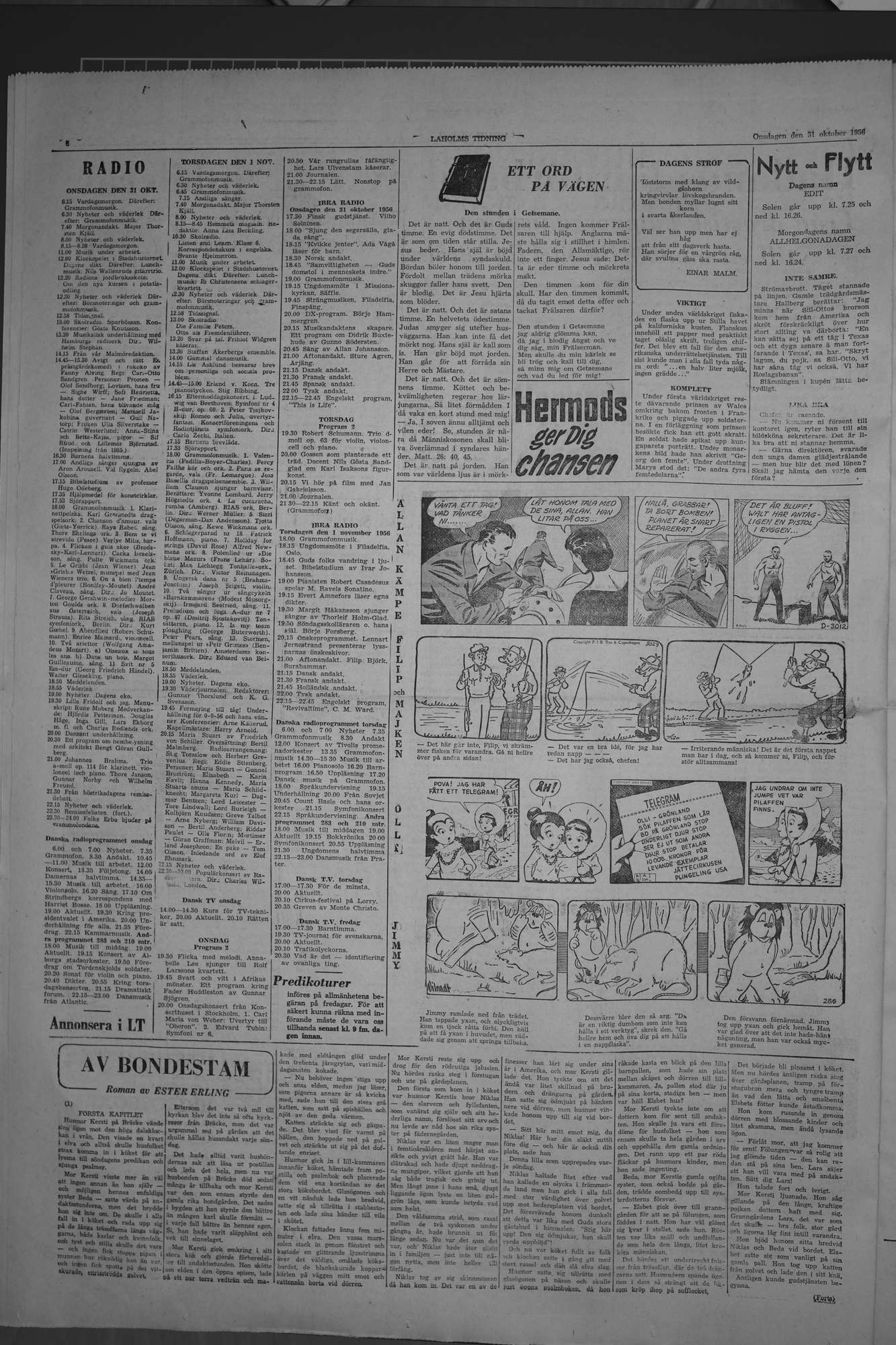 Laholms Tidning Onsdag 31 oktober 1956, sida 6