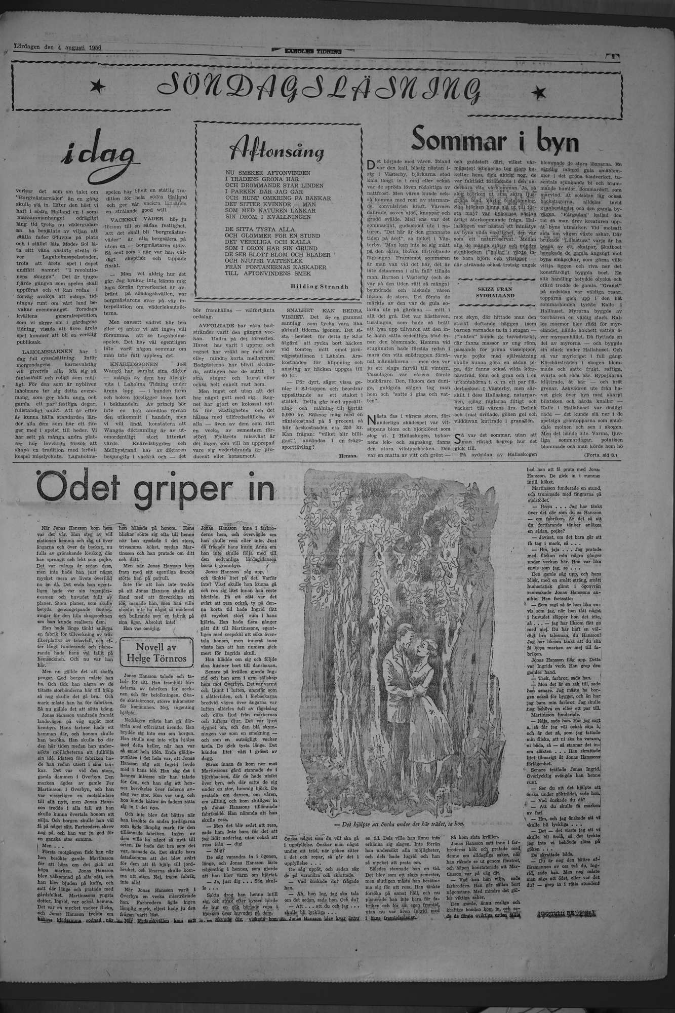 Laholms Tidning Lördag 4 augusti 1956, sida 7