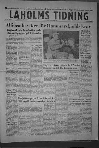 Förstasidan, Tisdag 4 december 1956