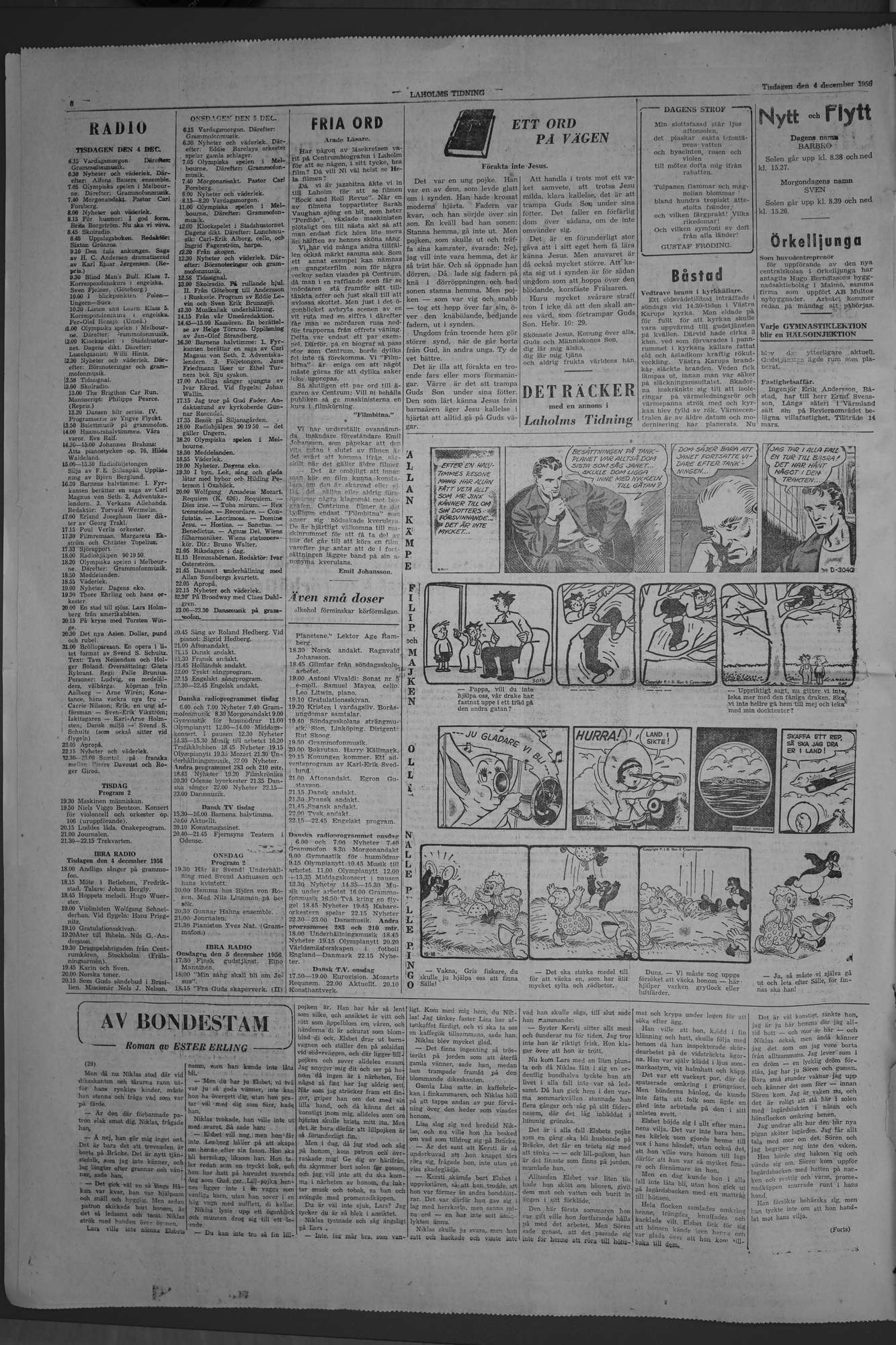 Laholms Tidning Tisdag 4 december 1956, sida 6