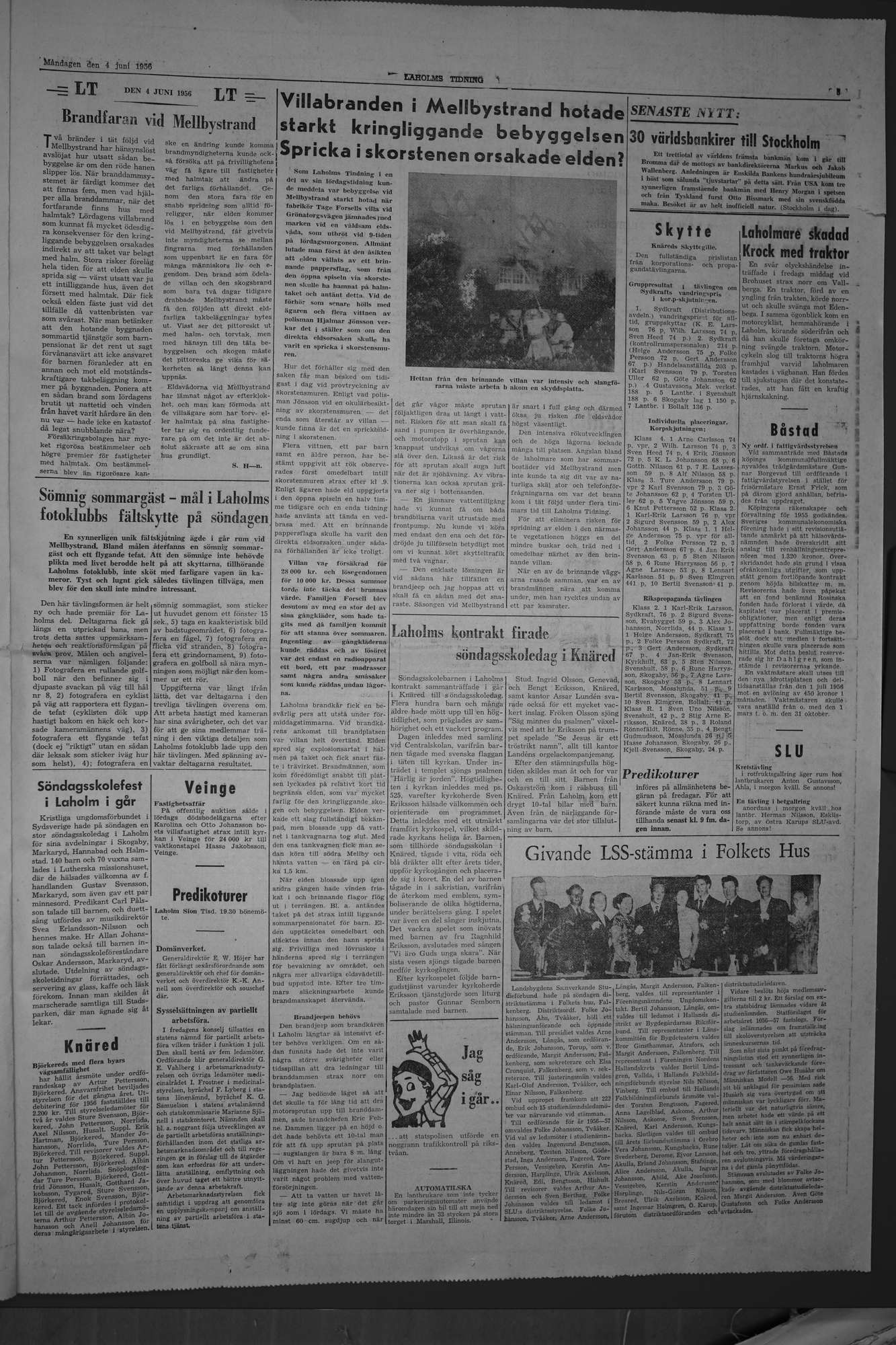 Laholms Tidning Måndag 4 juni 1956, sida 3