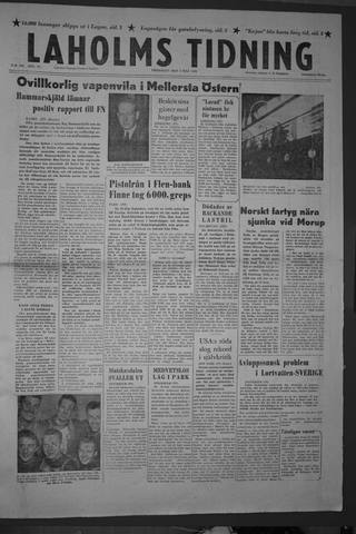 Förstasidan, Fredag 4 maj 1956