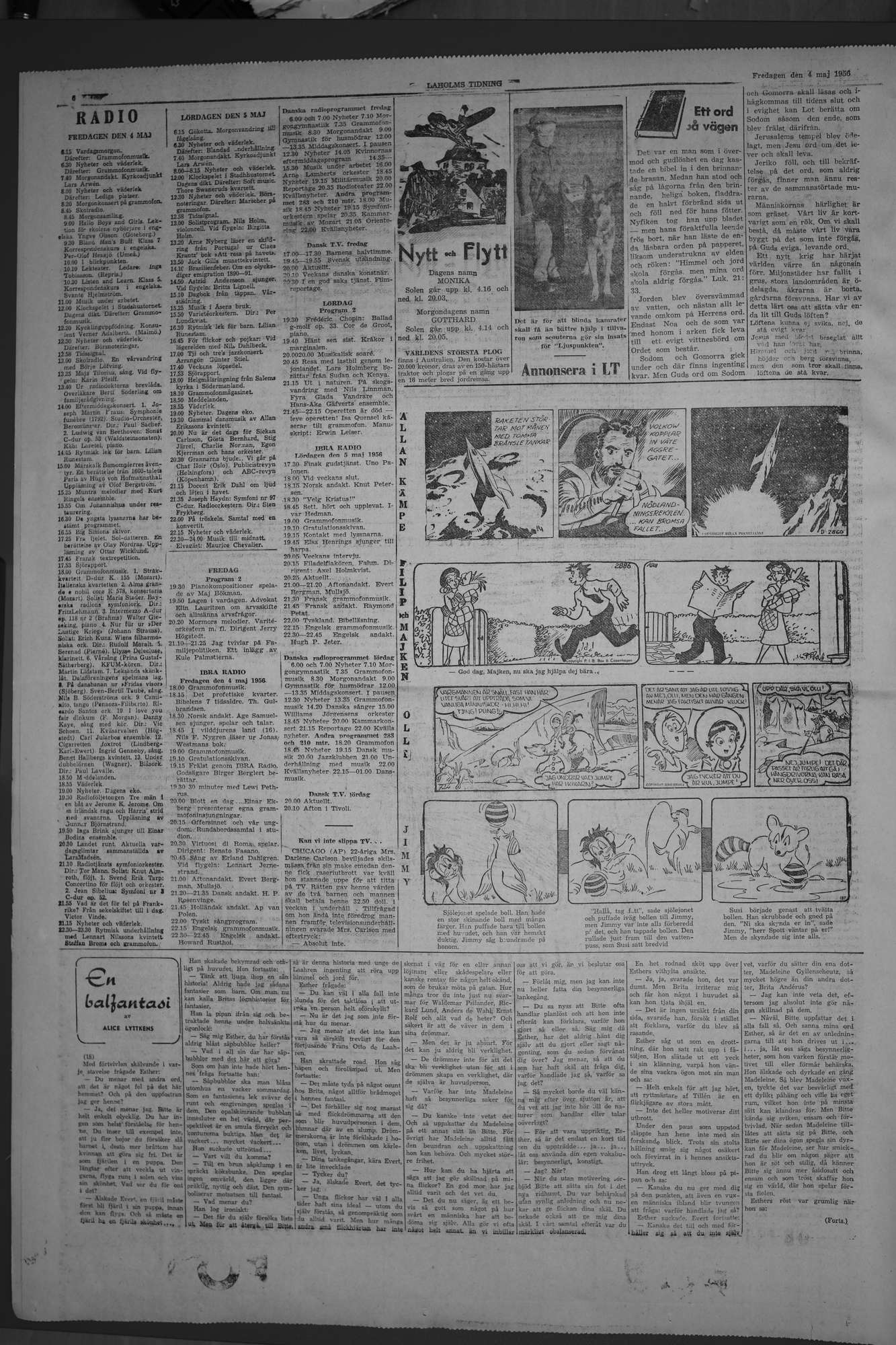 Laholms Tidning Fredag 4 maj 1956, sida 6
