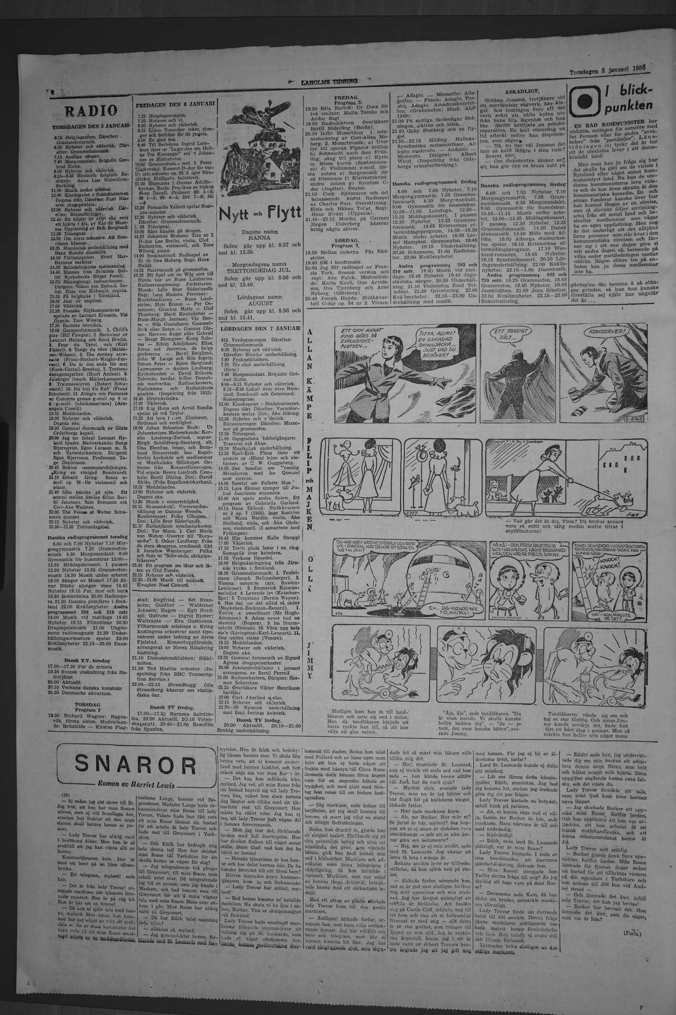 Laholms Tidning Torsdag 5 januari 1956, sida 6