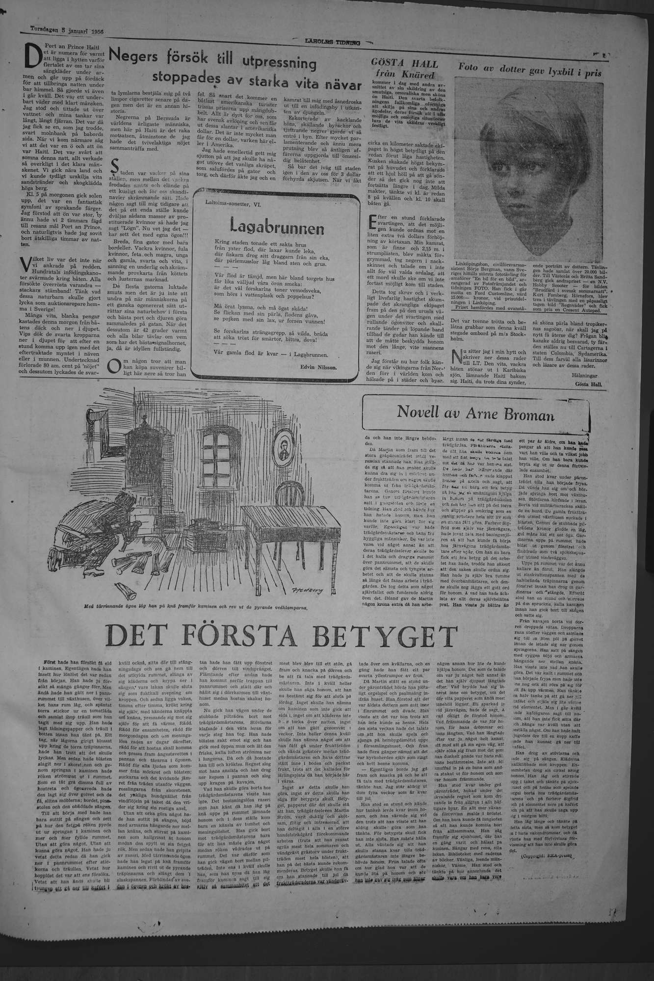 Laholms Tidning Torsdag 5 januari 1956, sida 7