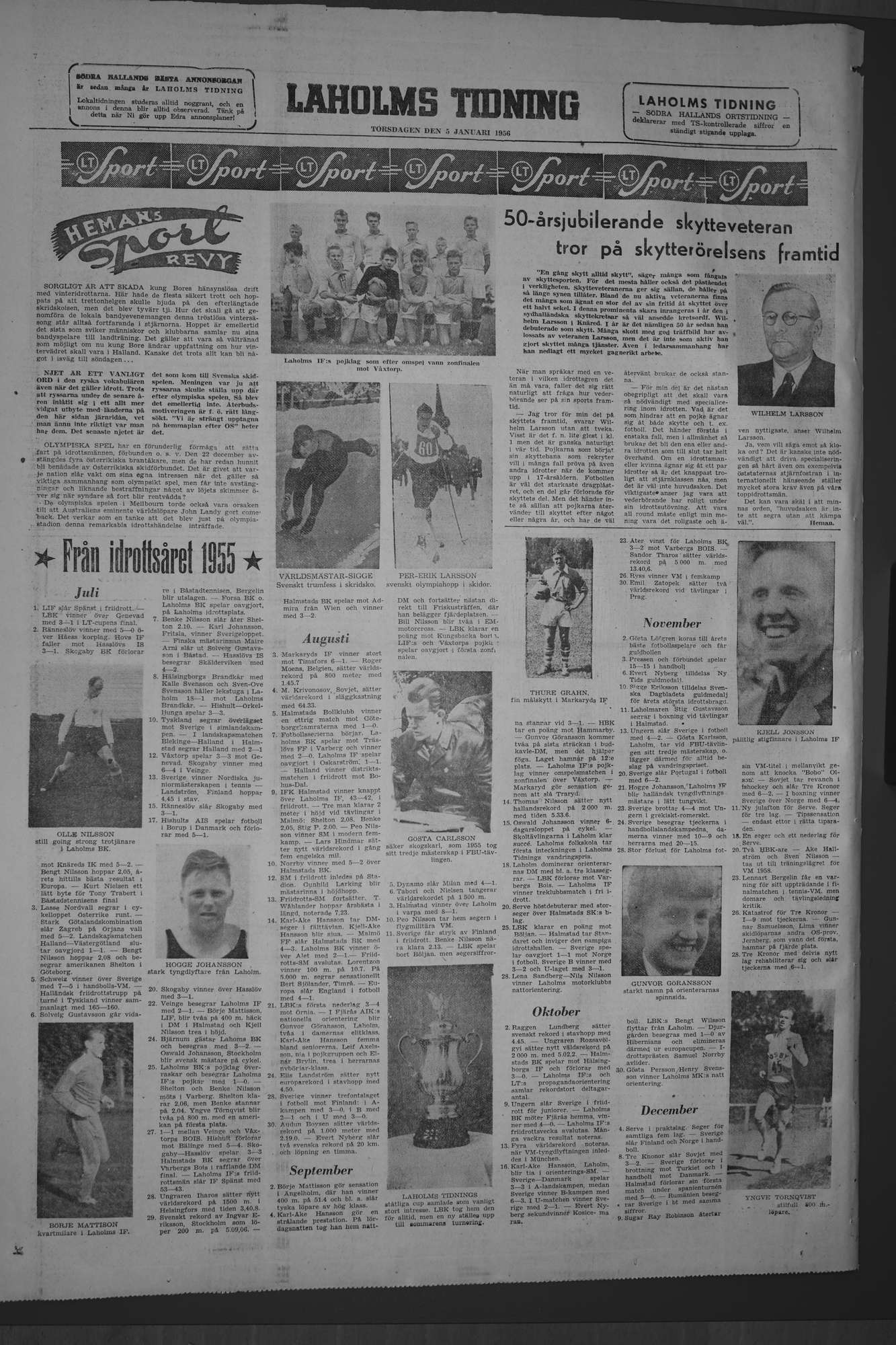 Laholms Tidning Torsdag 5 januari 1956, sida 8
