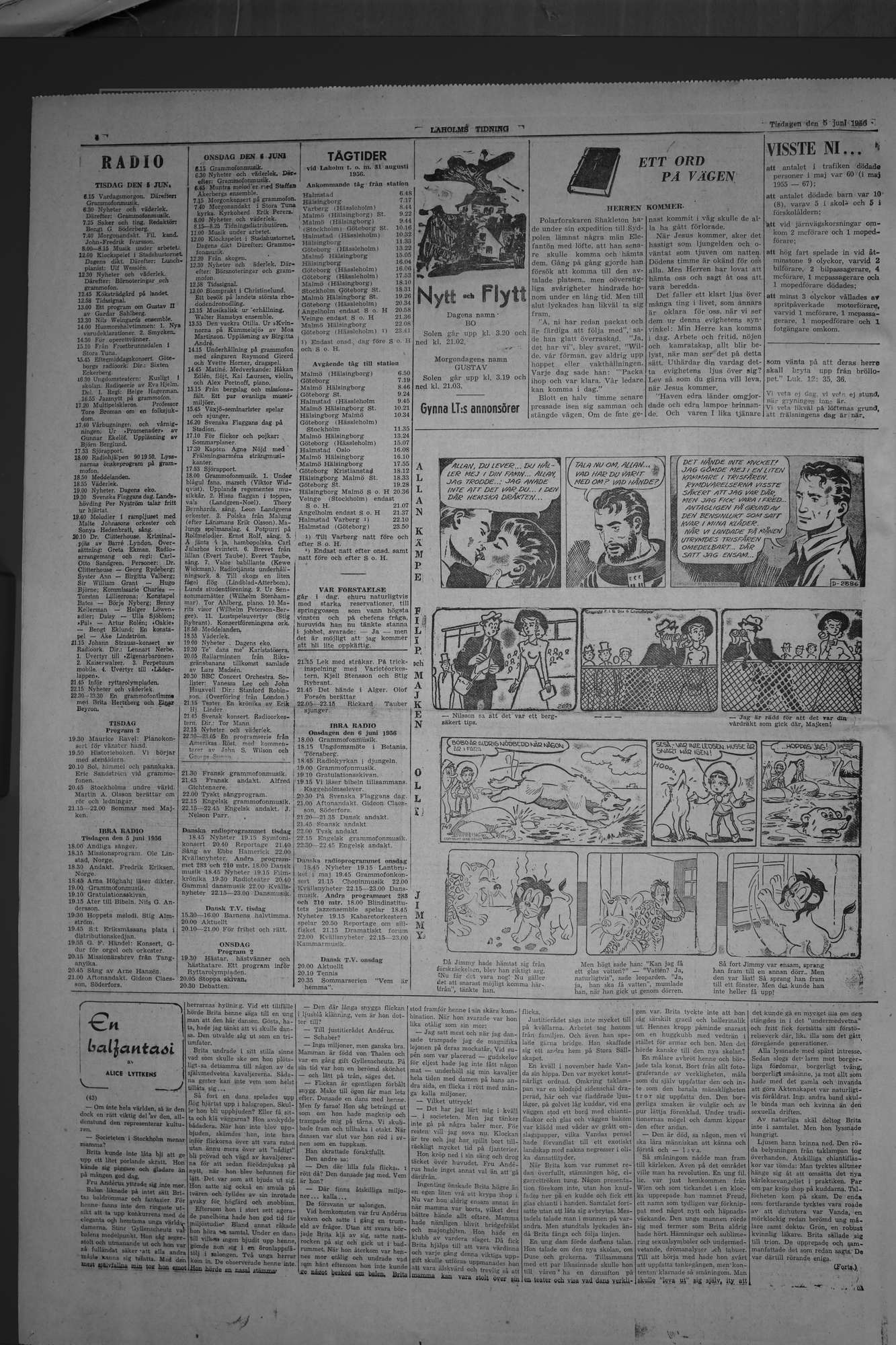 Laholms Tidning Tisdag 5 juni 1956, sida 4