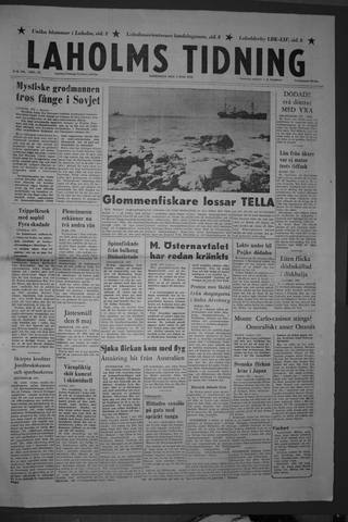 Förstasidan, Lördag 5 maj 1956