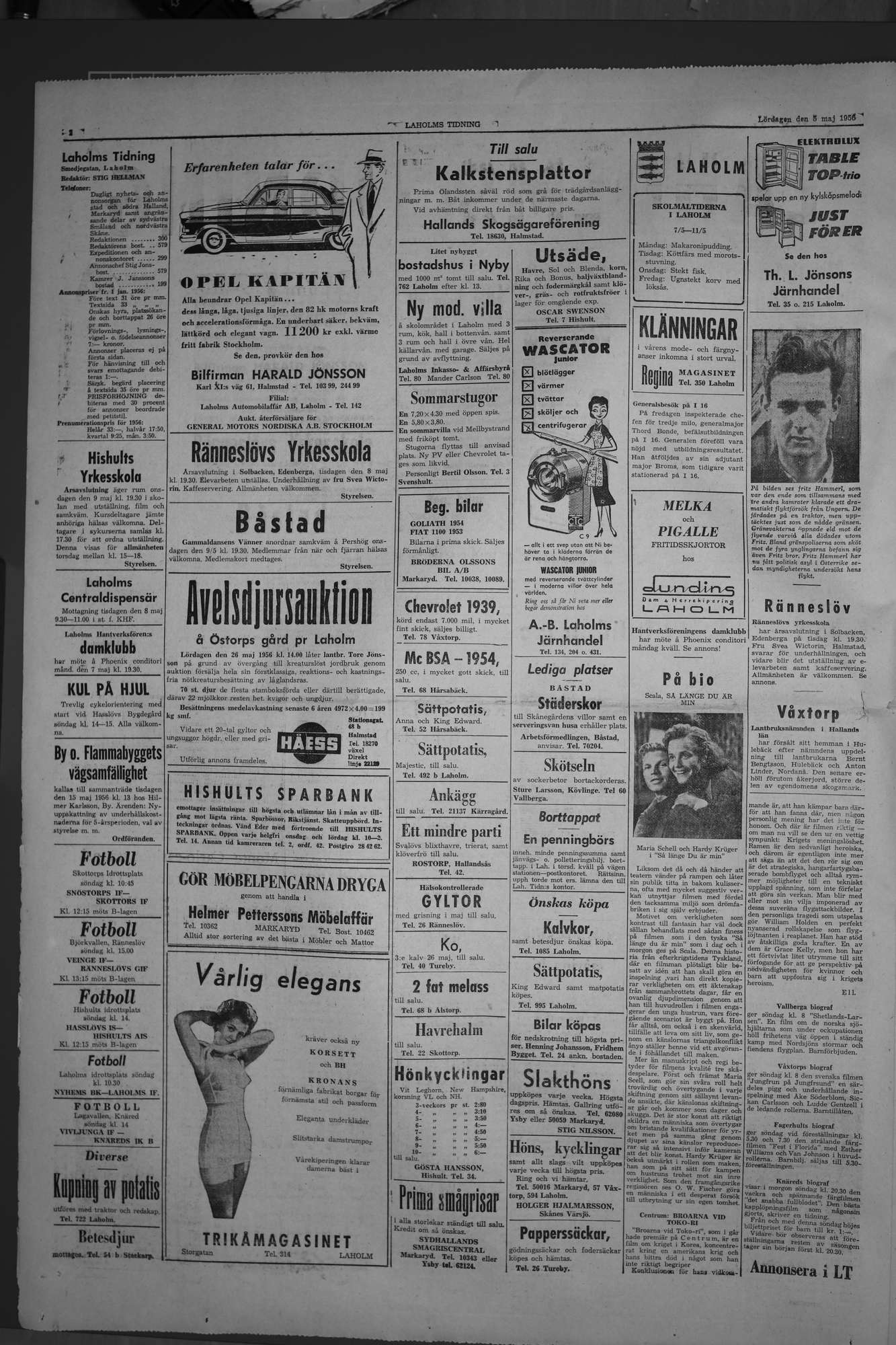 Laholms Tidning Lördag 5 maj 1956, sida 2