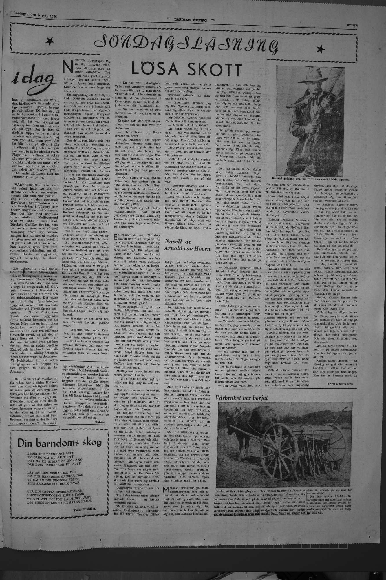 Laholms Tidning Lördag 5 maj 1956, sida 7