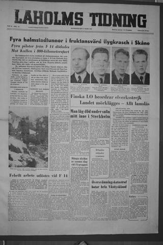 Förstasidan, Måndag 5 mars 1956