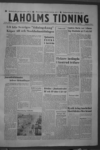 Förstasidan, Fredag 5 oktober 1956