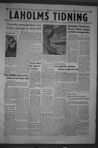 Förstasidan, Onsdag 5 september 1956