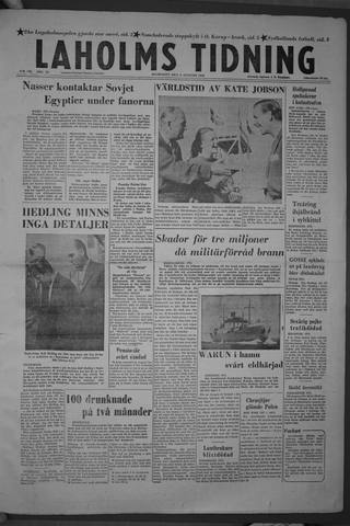 Förstasidan, Måndag 6 augusti 1956