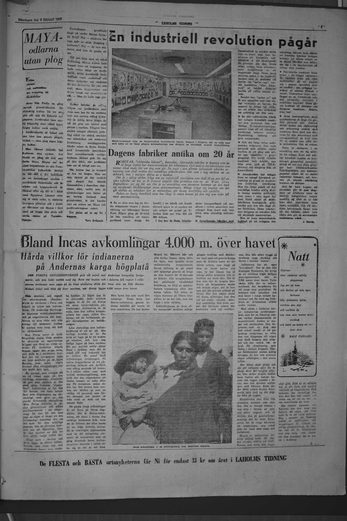 Laholms Tidning Måndag 6 februari 1956, sida 7