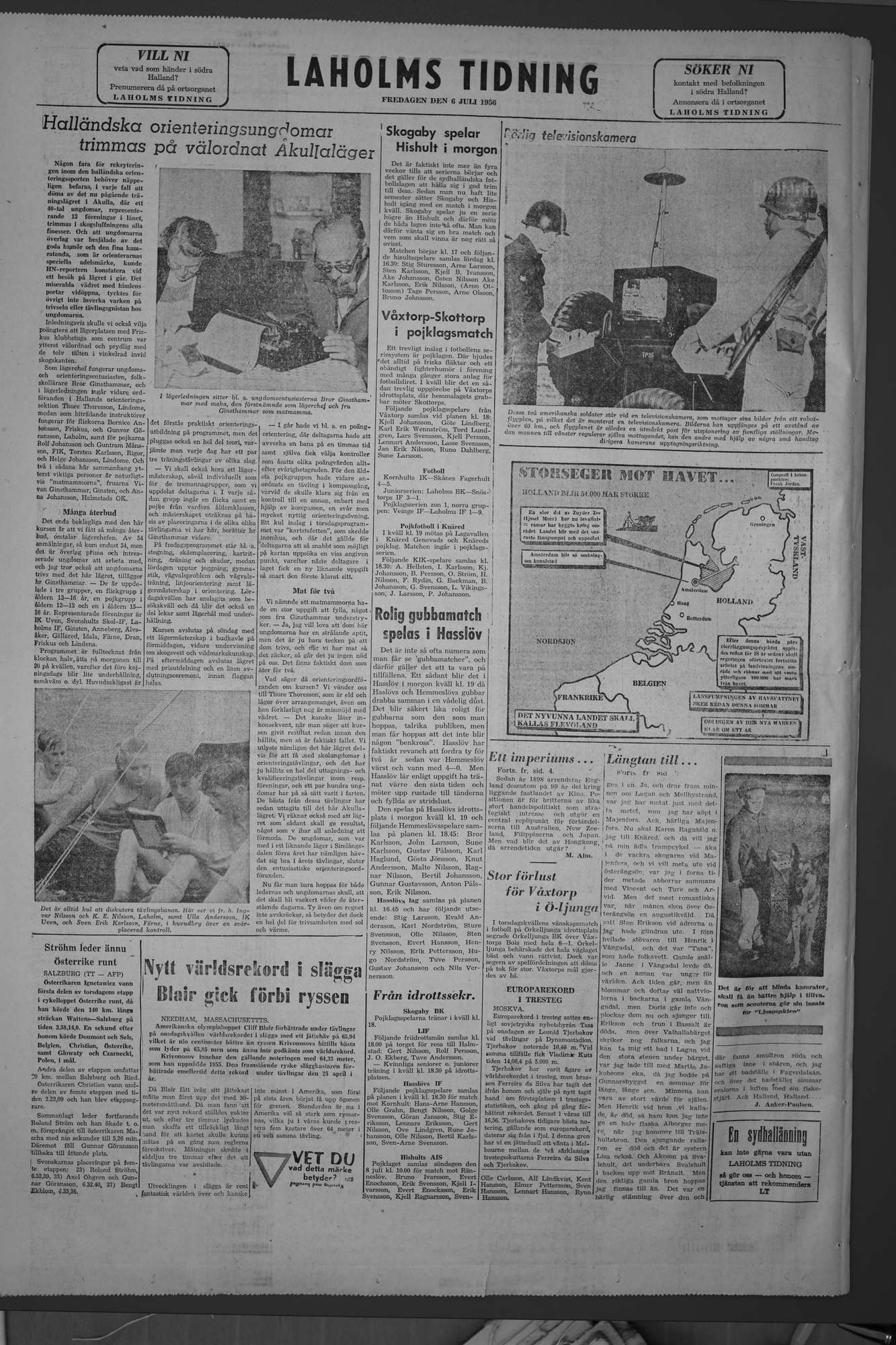 Laholms Tidning Fredag 6 juli 1956, sida 8