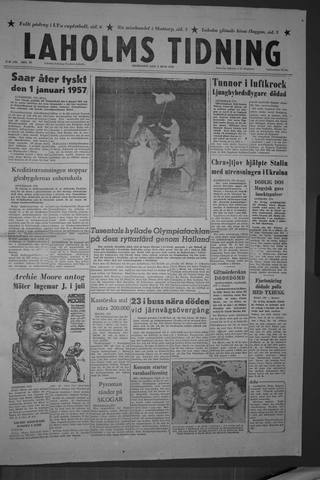 Förstasidan, Onsdag 6 juni 1956