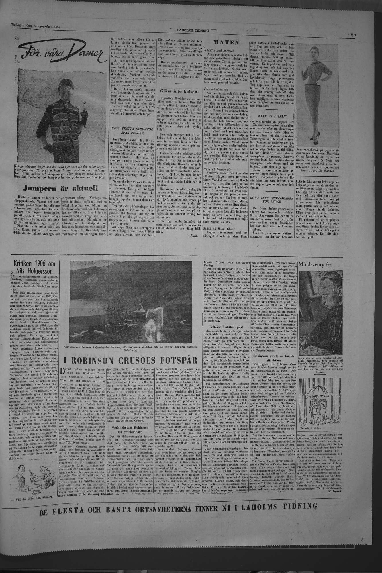 Laholms Tidning Tisdag 6 november 1956, sida 7