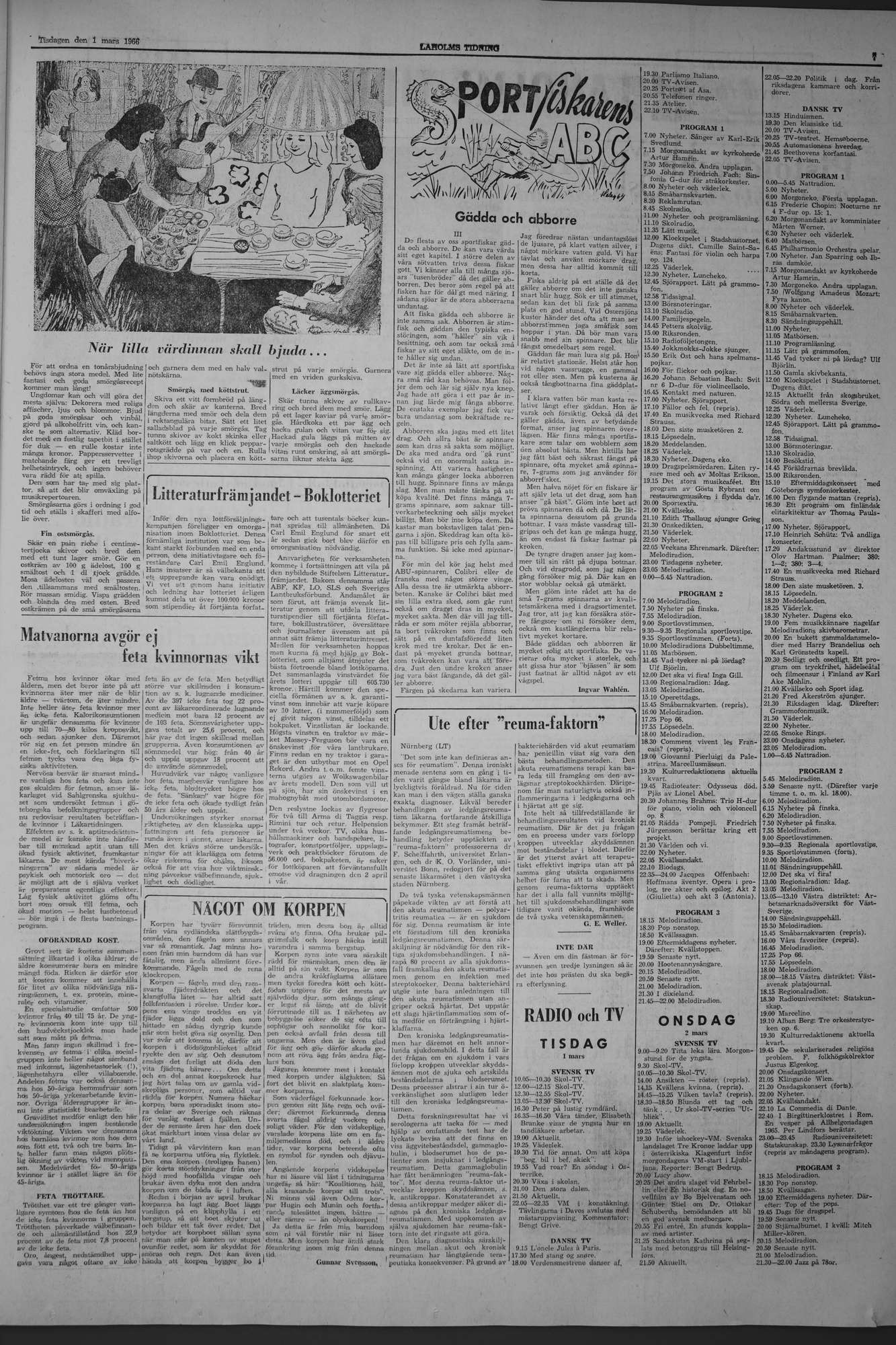 Laholms Tidning Tisdag 1 mars 1966, sida 7