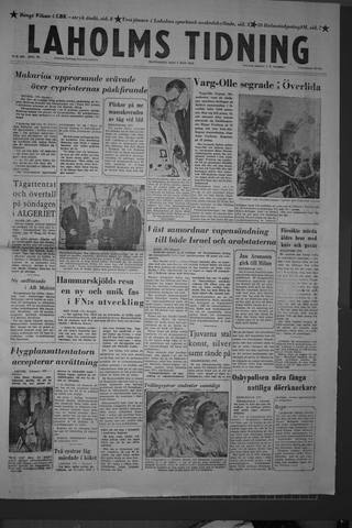 Förstasidan, Måndag 7 maj 1956