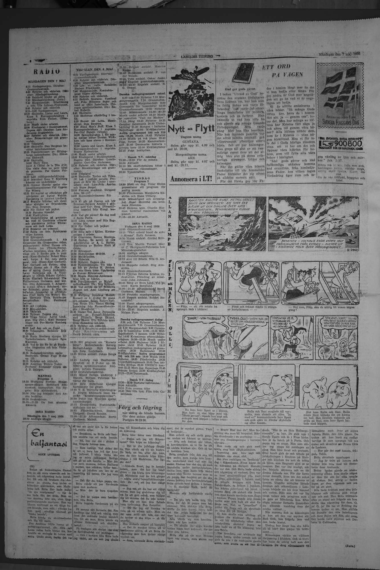 Laholms Tidning Måndag 7 maj 1956, sida 6