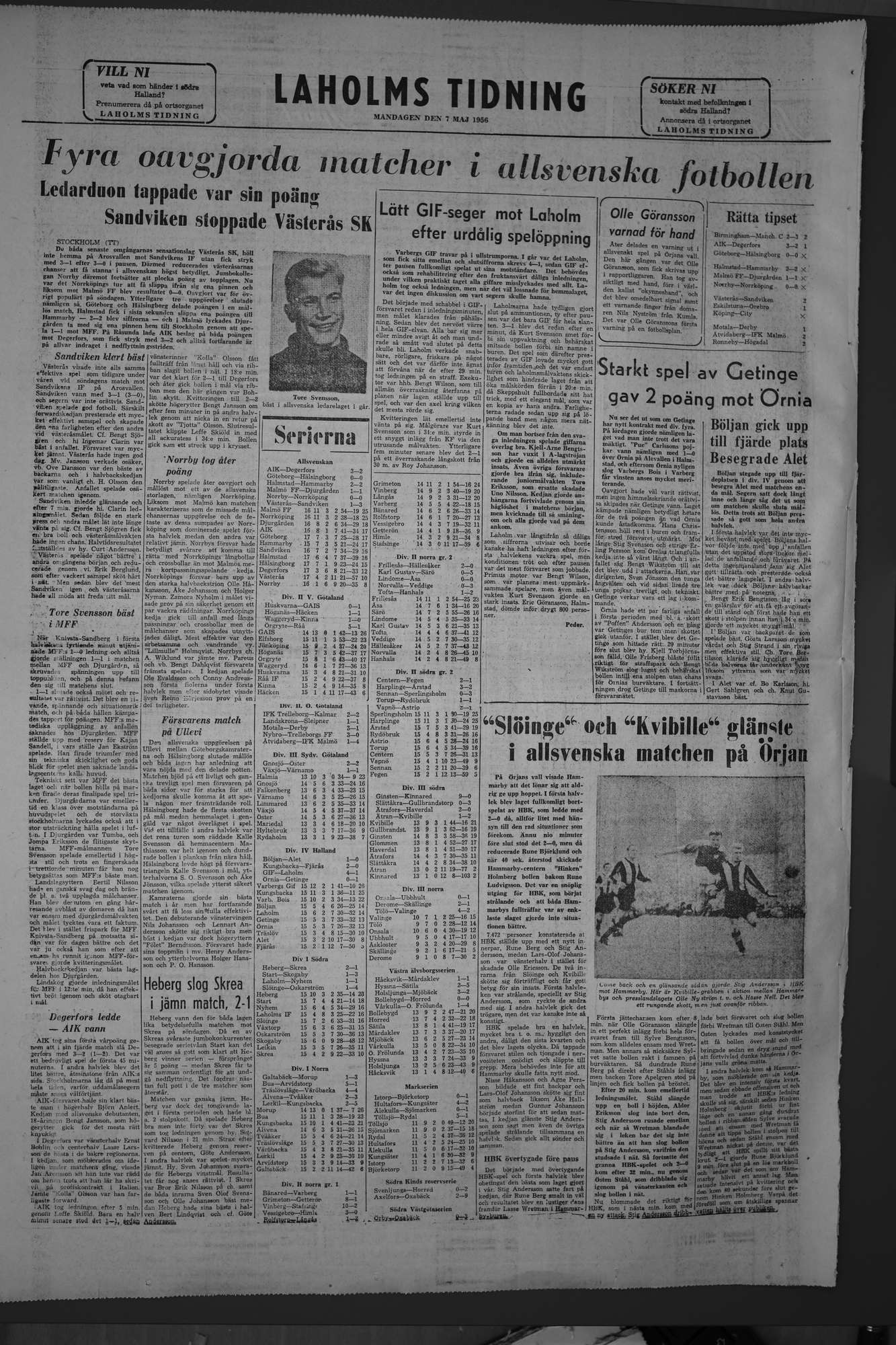 Laholms Tidning Måndag 7 maj 1956, sida 8