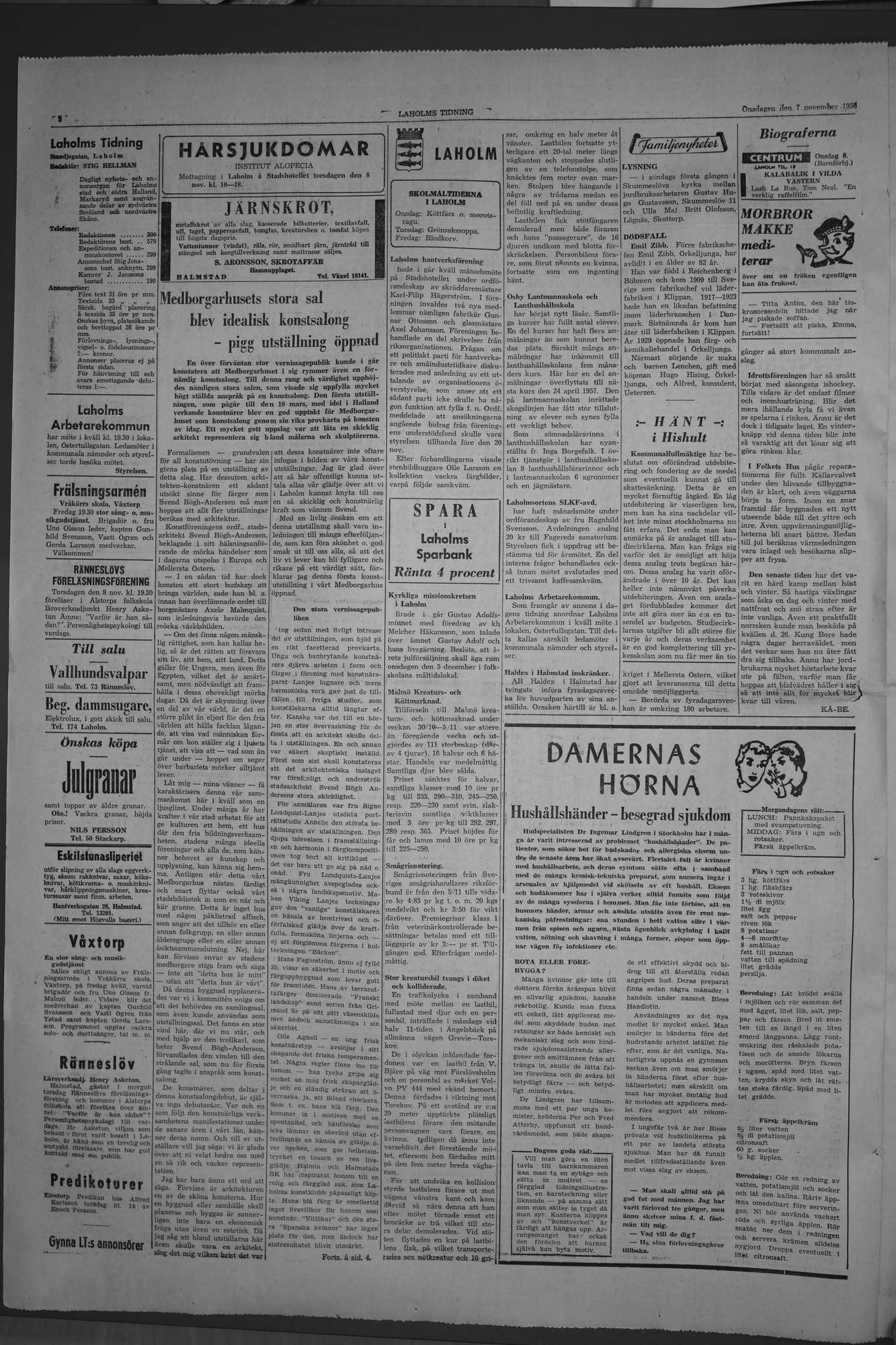 Laholms Tidning Onsdag 7 november 1956, sida 2