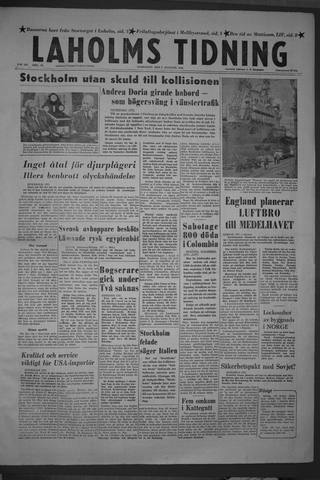 Förstasidan, Onsdag 8 augusti 1956